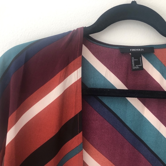 Multicolor Stripped Kimono - Picture 2 of 6